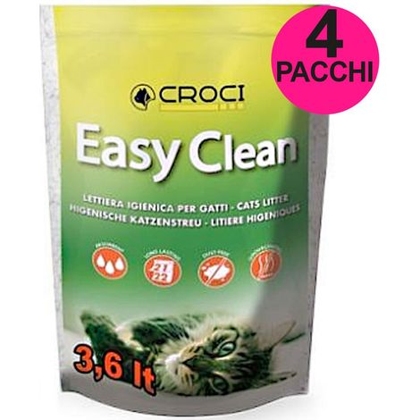 Litière anti-odeur Easy Clean 4 paquets de 7,5 litres chacun