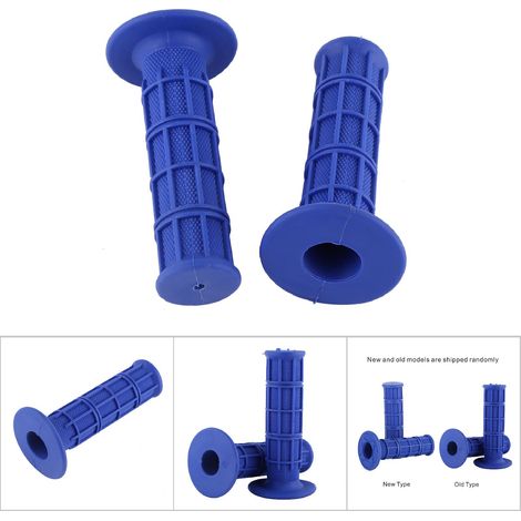 1 Paire de Poignées Universelles en Silicone pour Guidon Moto 22/25mm Bleu Neuf (1/5)