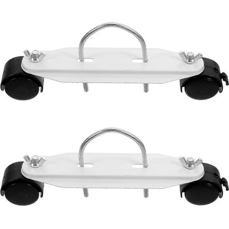 1 paire de roulettes robustes pour radiateurs électriques et chauffages à bain d'huile - Support mobile robuste pour chauffage avec cadre - Base à roulettes pour chauffage portable (1/4)
