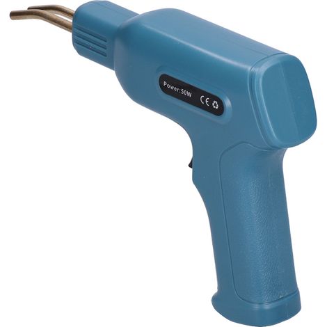 Kit de soudure plastique portatif avec agrafeuse de réparation, outil de thermosoudage pour jardin et maison, couleur cyan, prise UE 220-240V (1/5)