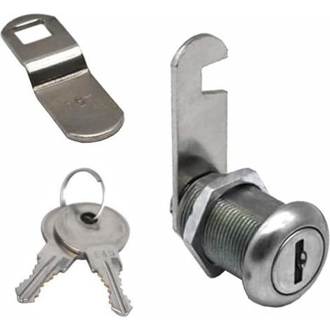 Verrou de boîte à outils avec clés, accessoires de meubles, serrure à came décalée pour armoire, tiroir, boîte aux lettres, compartiment de camping-car, placard (25 mm) (1/5)