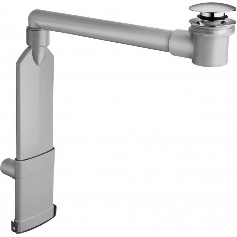 Scarico per lavabo con sifone salvaspazio e tappo UP&DOWN
