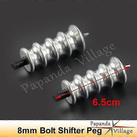 Aluminium-Motorrad-Schalthebel-Zehenfußrasten aus Messing für Harley 883r, 883l, 48 Sportster, Iron 883, Superlow Bobber – 1 Paar, Silber (1/5)