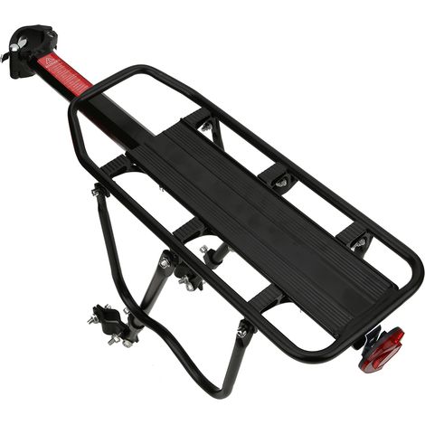 Porte-bagages arrière de vélo, support de sacoche de selle, accessoires de cyclisme, alliage d'aluminium (1/5)