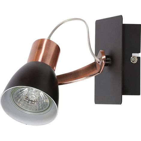 Applique Candellux Markus 91-35554-M nero rame GU10