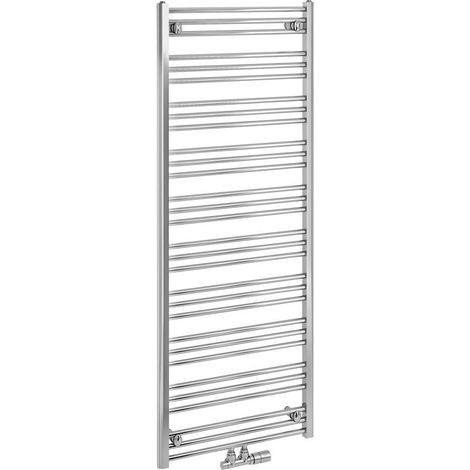 Radiateur de salle de bain ALBRECHT 600x1570mm, raccordement central, chromé (1/2)