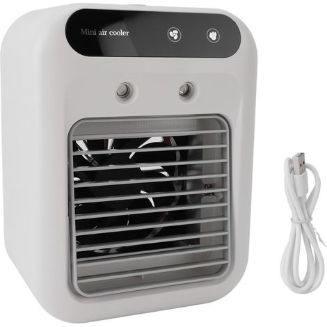 Ventilateur de Climatiseur Portable, Refroidisseur D'air USB avec Humidification par Pulvérisation pour la Maison, le Camping et le Bureau (1/5)