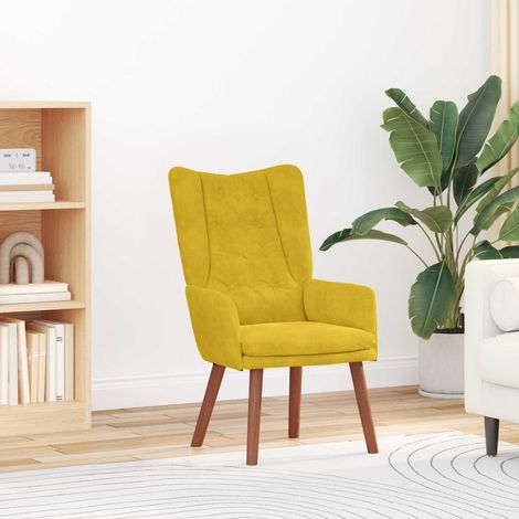 vidaXL fauteuil Jaune 63 x 67 x 94 cm Velours (1/5)