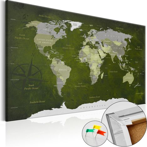 Quadri di sughero - Malachite World [Cork Map] - 90x60 (1/4)