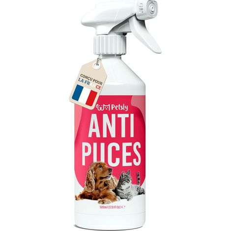 Spray Anti Puces Chat & Chien -500ml- Non Tachant (1/5)