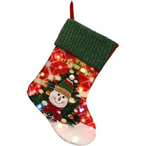 Chaussettes de Noël Lumineuses à LED - Décoration de Cheminée et Mur pour Sapin (1/5)