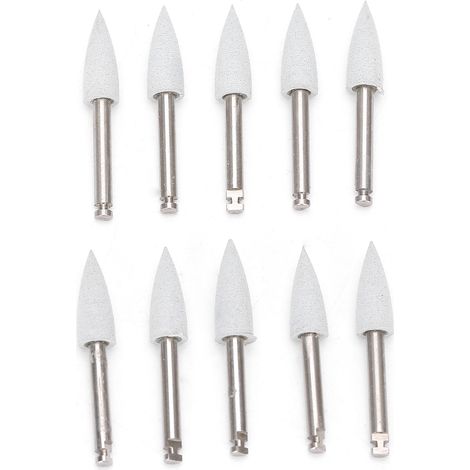 10-teiliges Set aus langsam laufenden Polierbohrern für Zahnpoliermaschinen, grau 406