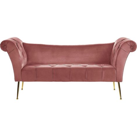 Chaise Longue NANTILLY Velvet Pink