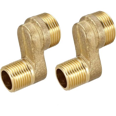 sourcing map Robinet de douche/baignoire 2 pièces en laiton massif avec bras pivotant réglable et (1/4)