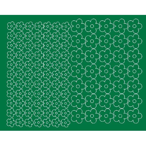 Autocollants floraux pour casque de vélo, 112 pièces, vert brillant