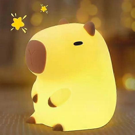 Veilleuse Kapybara - Adorable lampe LED avec variateur et minuterie, cadeau idéal pour les femmes, les adolescentes, les bébés et les enfants (1/4)