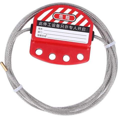 Câble de verrouillage BD L11 4, en acier inoxydable, 4mm, réglable pour l'entretien des équipements (1/5)