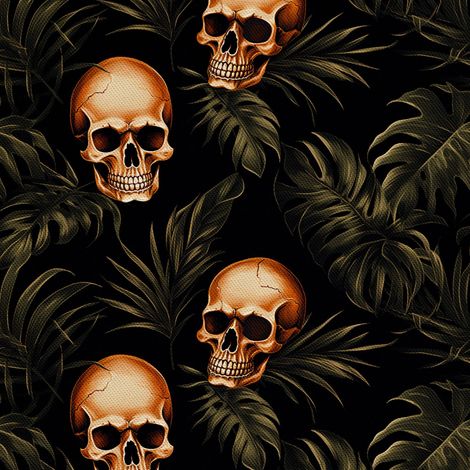 Tela decorativa para exteriores Oxford - Motivo de calavera I DX4691 (1/5)