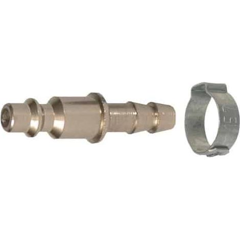 Lacme – Raccord pour compresseur cannelé Ø5,5mm – Acier trempé – Livré avec collier de serrage – 360700