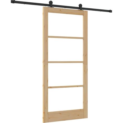 Maison Exclusive - Schiebetür ORKDAL Natur 93 x 202 cm Massivholz