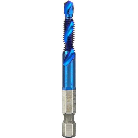HSS-Gewindebohrer, blau beschichtet, 6,35 mm Sechskantschaft, HSS-Verbundgewindebohrer (M6)