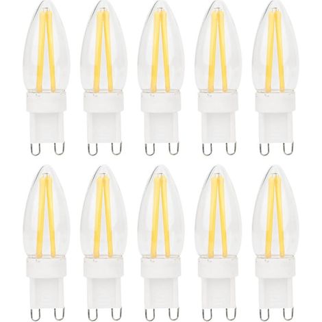 10 lampadine LED G9 dimmerabili con filamento lungo per illuminazione domestica e automobilistica, 3 W, AC 220 V, 0,2 (1/5)