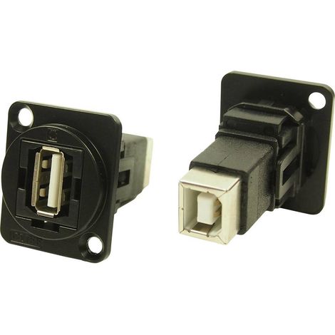 Adaptateur USB 2.0 type A femelle vers USB 2.0 type B femelle Cliff CP30209NMB 1 pc(s) W903031 (1/2)
