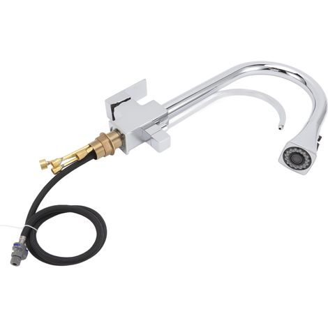 Robinet extractible à double usage, robinet universel de cuisine pour eau chaude et froide, filtre à eau, purificateur d'eau, robinet d'évier trois-en-un (1/5)