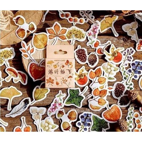 Autocollants Bullet Journal - 46 pièces - Motif plantes et botanique - Pour agenda, scrapbooking, ordinateur portable, téléphone - Stickers décoratifs (1/4)