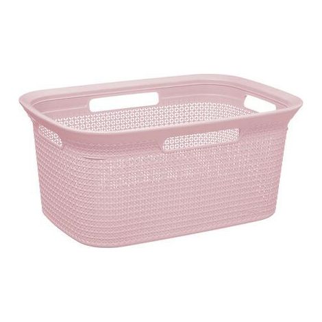 Cesto portabiancheria scandinavo 45L rosa 59 x 41 cm chiaro (1/2)