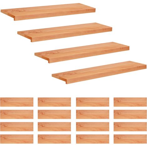 Treppenstufen 20 stk. 100 x 30 x 2 cm Lack Massivholz Buche vidaXL