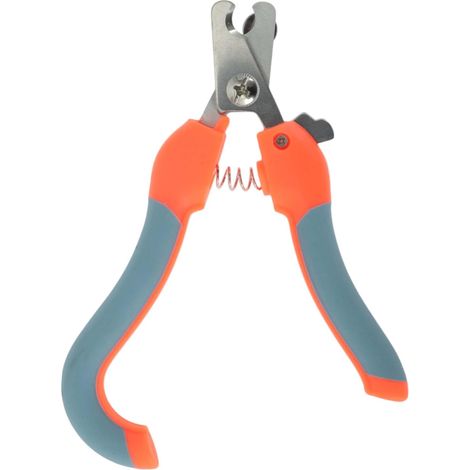 Cortaúñas para perros con dispositivo de seguridad, cortaúñas para gatos, herramienta de aseo para conejos, gatitos, cobayas, pájaros, cachorros y animales pequeños, color naranja y azul. (1/5)