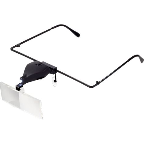 LUNETTES-LOUPE AVEC ÉCLAIRAGE LED TOOLCRAFT TO-5137812 FACTEUR DE GROSSISSEMENT: 1.5 X, 2.5 X, 3.5 X TAILLE DE LA LENTILLE: (L X (1/5)