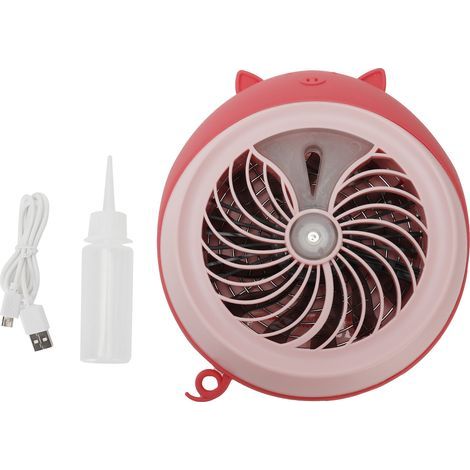 Ventilateur de bureau mignon avec brumisateur portable pour maison et bureau - Cochon rose (1/5)