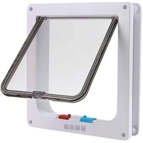 Chatière révolutionnaire pour chat - Fermeture magnétique à 4 voies de qualité supérieure - Confortable et facile à installer - Porte en bois - Porte intérieure Upvc - Murs en brique (1/5)