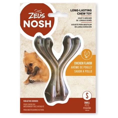 Hueso en forma de Y mordedor con aroma Zeus Nosh Strong