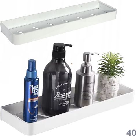 Hängeregal für Badezimmer im Dachgeschoss, 40 cm, Hängeregal für Küche zur Aufbewahrung von Shampoos und Flüssigkeiten (1/5)