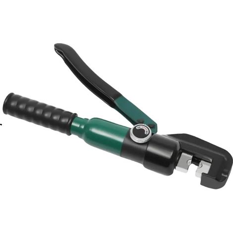 Herramienta de crimpado hidráulica, funcionamiento manual, cambio rápido de herramienta, color negro. (1/2)