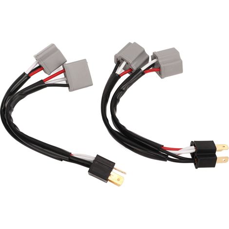2 Stück 9003 H4 Scheinwerfer-Kabelbaum-Adapterstecker (Stecker auf Buchse) 2-Wege-Splitterkabel für LKW-Pickups LED-Kabelstecker (1/5)