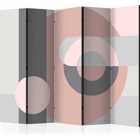 Paravento - Geometric Wreath (Pink) II [Room Dividers] - 225x172 (1/4)