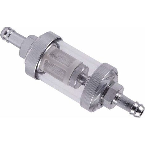 Universal chrome-plated glass filter for petrol and diesel engines, 8 mm, silver (1/5)