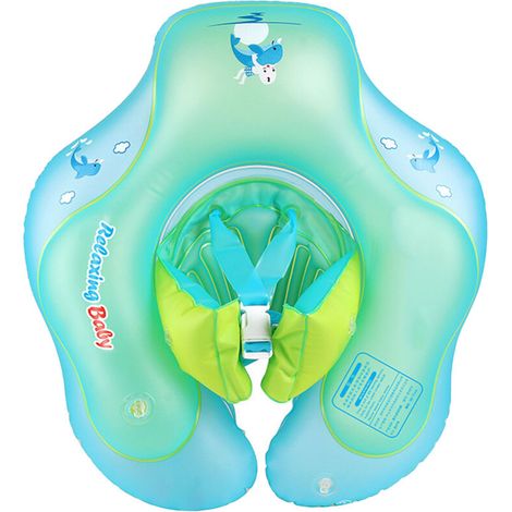 Bouée bébé en PVC, taille L, ajustable et confortable pour nouveau-né. Gonflable pour piscine.