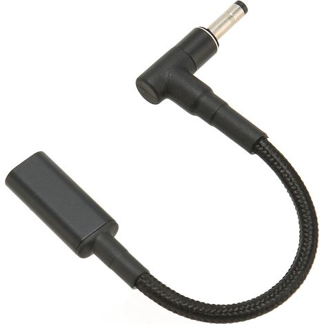 Adaptateur USB-C femelle vers prise CC mâle 4,0 x 1,7 mm, 100 W, double alimentation PD, puce EMARK, convertisseur de prise pour ordinateur portable, adaptateur de charge (1/5)
