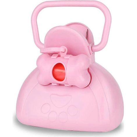 Ramasse-crottes portable pour chien avec porte-sac, rose-Online Store (1/4)