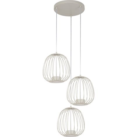 Suspension industrielle gris-beige 3xGX53 Bell Plus (1/2)