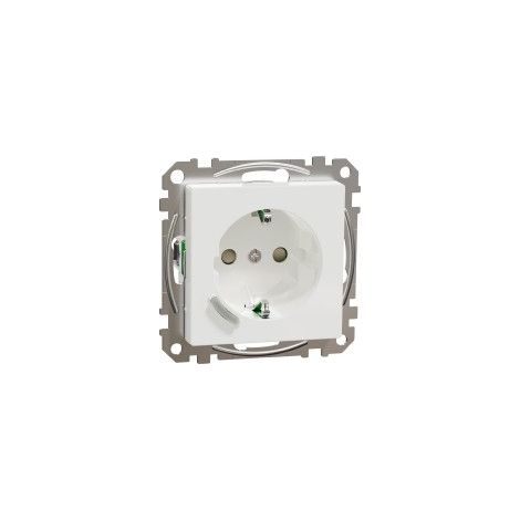 Merten Schutzkontakt-Steckdose Wiser MEG2380-0325, 230V 16A, Thermoplast, Aktivweiß (1/2)