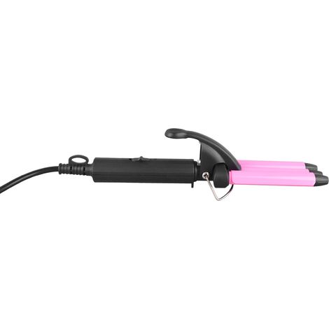 Fer à boucles mini 3 rouleaux pour ondulations - Appareil de coiffure professionnel portable - Prise européenne 100‑240V (1/5)