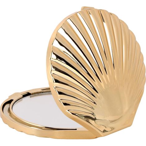 7cm Miroir Poche Coquillage Double Face avec Grossissement 1x/2x (1/5)
