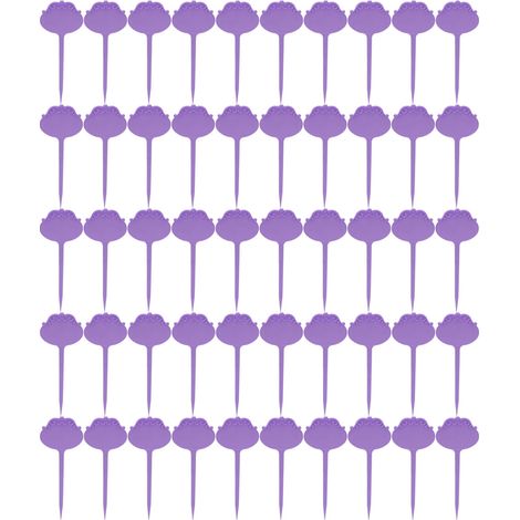 Confezione da 50 etichette per piante – viola – impermeabili – segnafiori – per vasi da vivaio