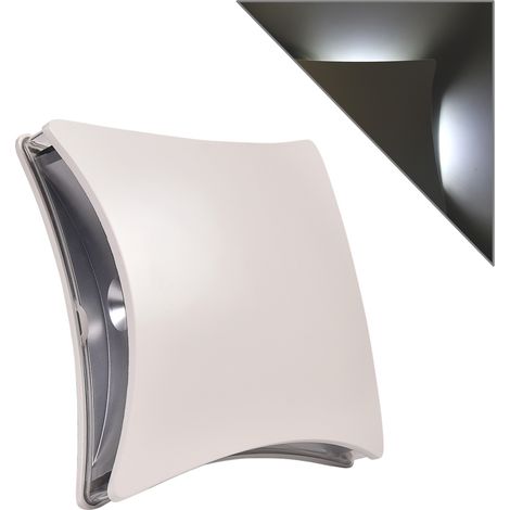APPLIQUE LED DA ESTERNO IP65 4W BIANCA A LUCE FREDDA 6500K - DESIGN MODERNO QUADRATO STONDATO PERFETTA PER ILLUMINAZIONE INTERNA ED ESTERNA (1/5)